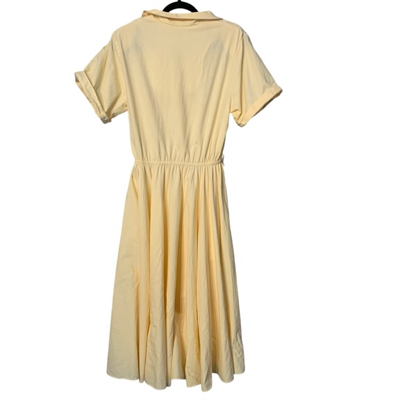 VINTAGE | Two‎ Dee’s Pale Yellow Dress - Sz 14 - Picture 6 of 13